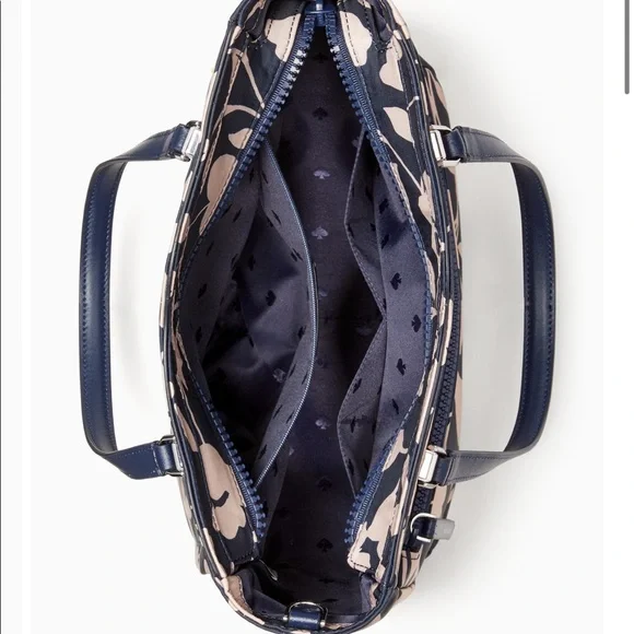 Kate Spade Jae Garden Vine Medium Nylon Satchel Crossbody Nightcap Multi - Picture 7 of 7
